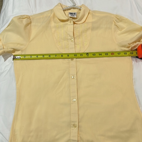 VINTAGE 1970s TRY 1 BUTTON UP- VINTAGE SIZE 13-FITS LIKE A SMALL - Picture 8 of 9